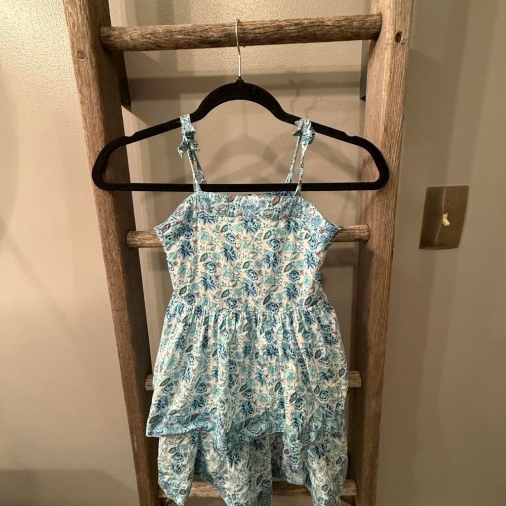 Janie and Jack blue and white babydoll dress. Girls Size: 6